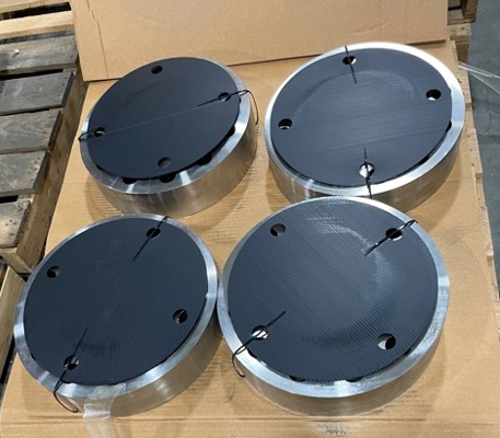 Lot of 4 Blind Pipe Flanges, 6 inch, 1500 lb, F304 SS 