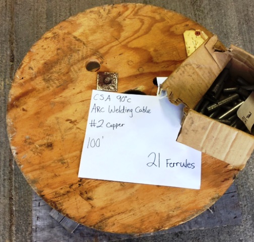 ARC Welding Cable number2 Copper (100 ft.) and number2 Ferrules (Qty 21)