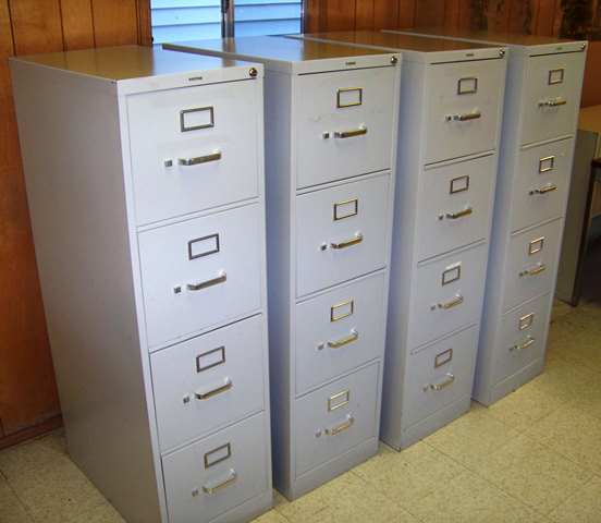 HON 510 Series 25 inch 4 Drawer Light Gray Filing Cabinet Qty 4  (Lot B)