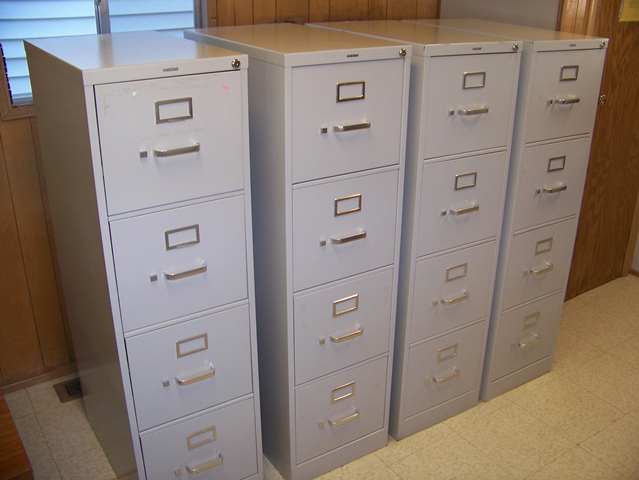 HON 510 Series 25 inch 4 Drawer Light Gray Filing Cabinet Qty 4  (Lot C)