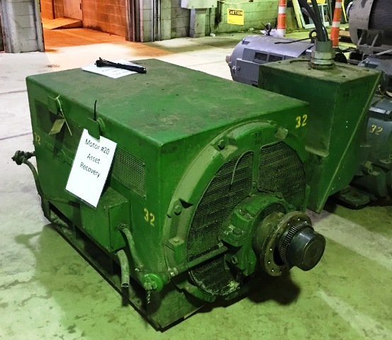 GE Horizontal Electric Motor 1250 HP 4000 Volts