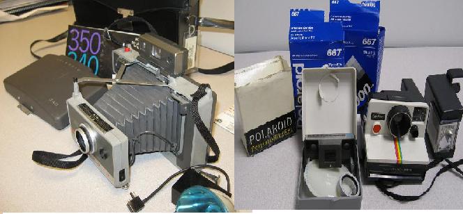 Camera: Polaroid 340 & OneStep Land Cameras w/ Accessaries