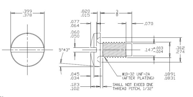 Screws number10-32 X.375 Brass 