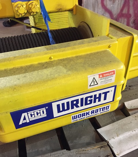 ACCO Wright Work Rated Wire Rope Electric Hoist Capacity 3 Ton (B)