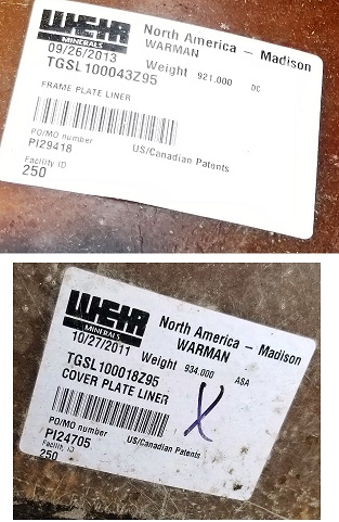 Weir Frame & Cover Plate Liners