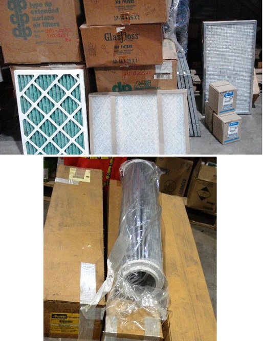 Air & Oil Filters (Glasfloss, DP, Donaldson) & Oil Filter Elements (HY-PRO & Parker) 