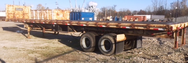1984 Fruehauf 45 ft Flat Bed Trailer GVW 68000 lbs (930124)
