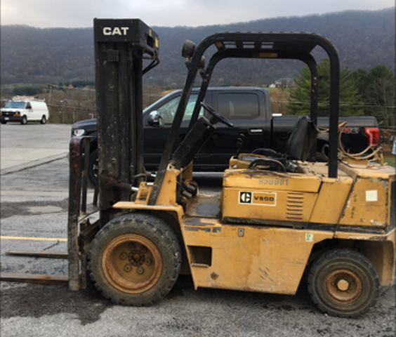 1988 CAT V50D LP Forklift 5000 lb Capacity (950081)