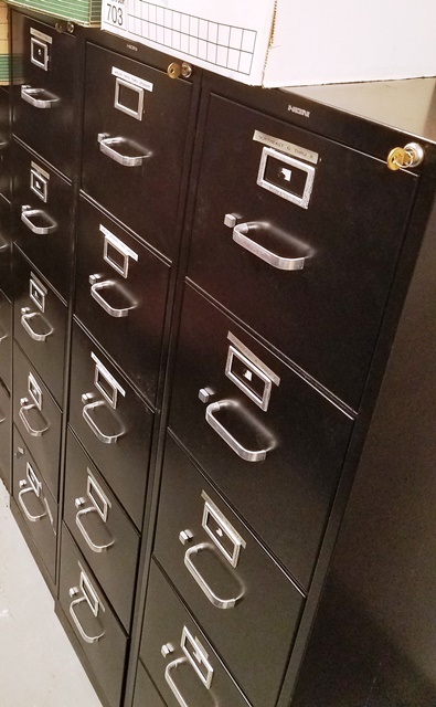 HON Metal Black File Cabinets ~ 5 Drawer (Qty 4)