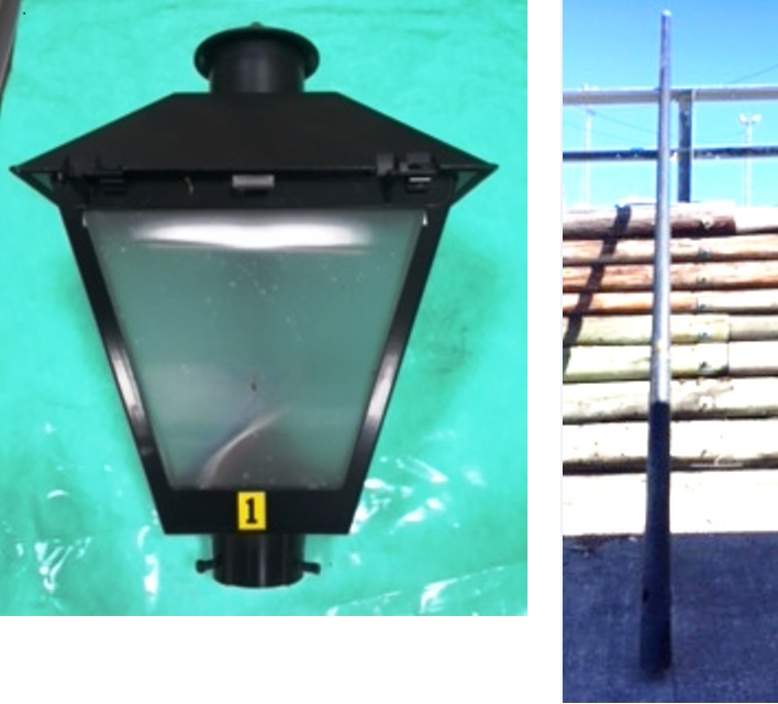 Post Top Lamp 100 Watt and 17 Ft Fiberglass Pole Light 1