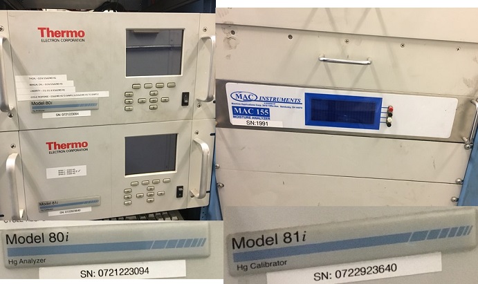 Mercury 80i and Moisture MAC155 Analyzer Instrumentation