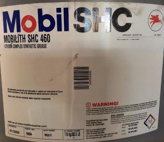 Mobil Mobilith SHC 460 Lithium Complex Synthetic Grease 1 Drum
