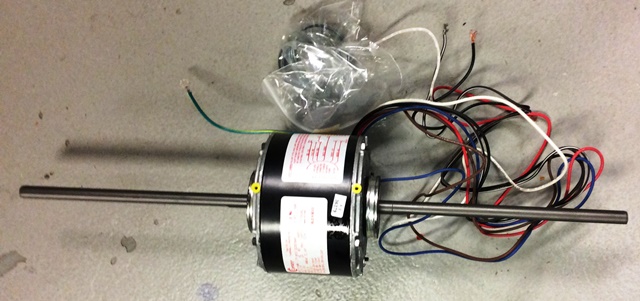 Century 596 Electric 3 Speed Double Shaft Fan/Blower Motor (277V, 1075 RPM, 1/8, 1/12, 1/14 HP)