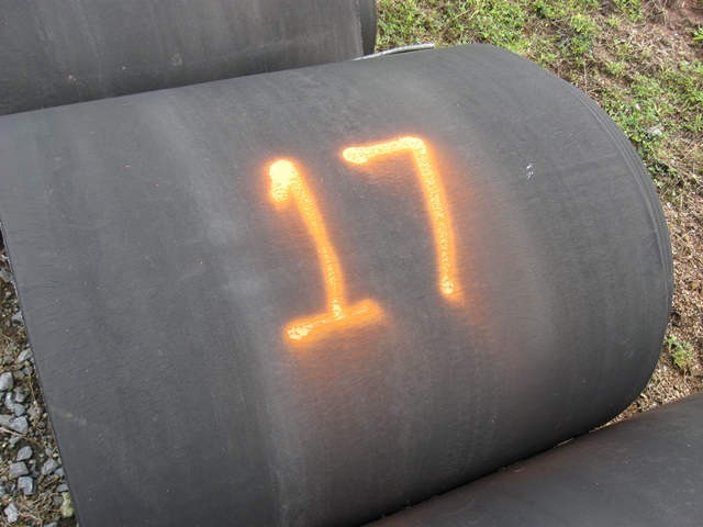 Fabric Conveyor Belt 35 in. Approx. 140 ft, Roll No. 17