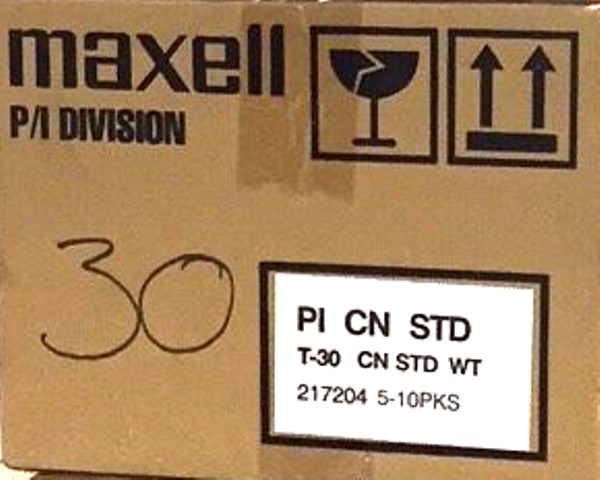 Maxwell VHS Blank Tapes Qty 340 & 32 Black Cases