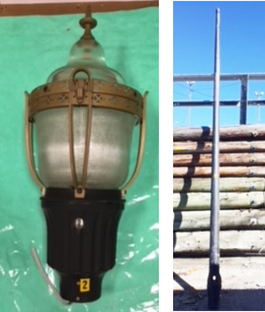 Post Top Lamp 175 Watt and 17 Ft Fiberglass Pole  Light 2