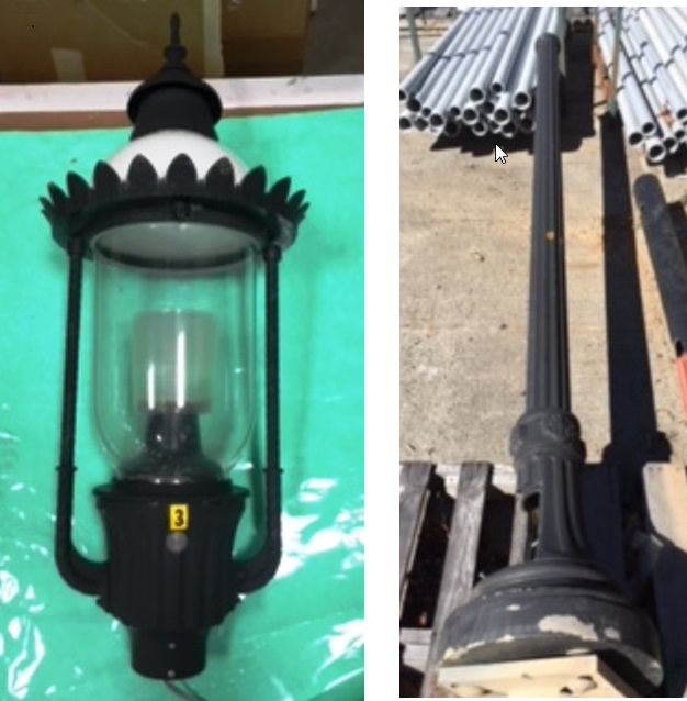 Post Top Lamp 100 Watt and 12 Ft Fiberglass Pole Light 3