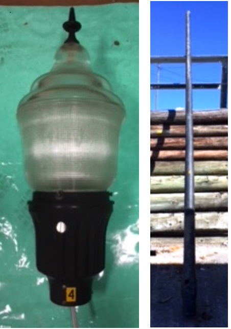 Post Top Lamp 100 Watt and 17 Ft Fiberglass Pole Light 4