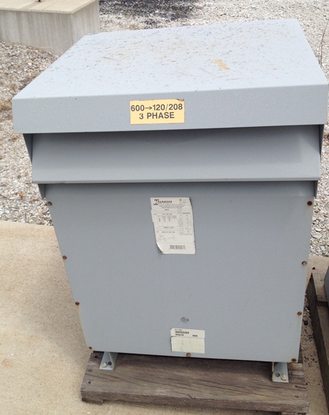 Dry Transformer 600V to 208/120v - 75kVA (1 each Hammond & Squared D)