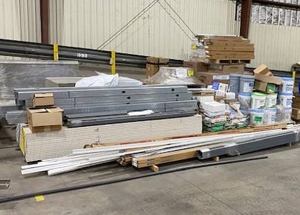 Assortment of Leftover Building Renovation Materials