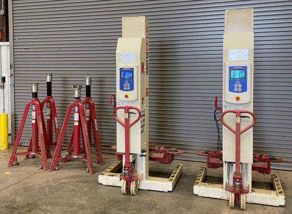 Lot of Stertil Koni 18,500 lb Wireless Lifts & Jack Stands