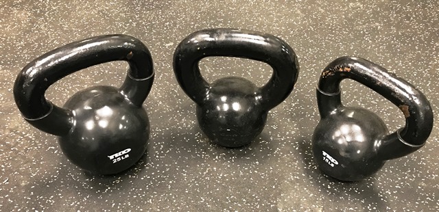 TKO & Cap 15, 20, & 25 lb Kettlebells