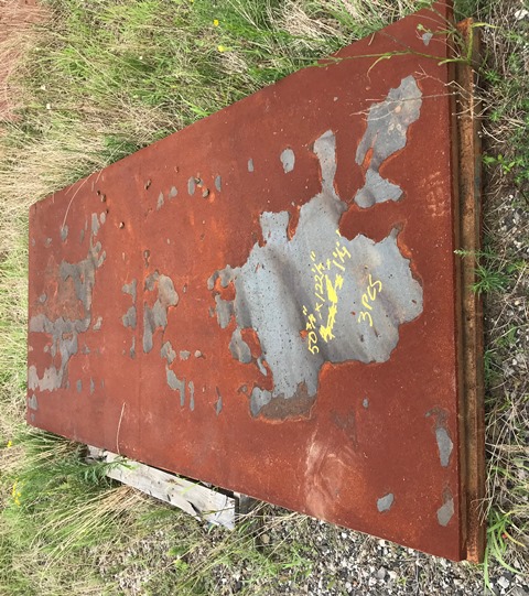 Plate Steel 50-3/8"W X 122-1/4"L X 1-1/4"THK - Lot 104