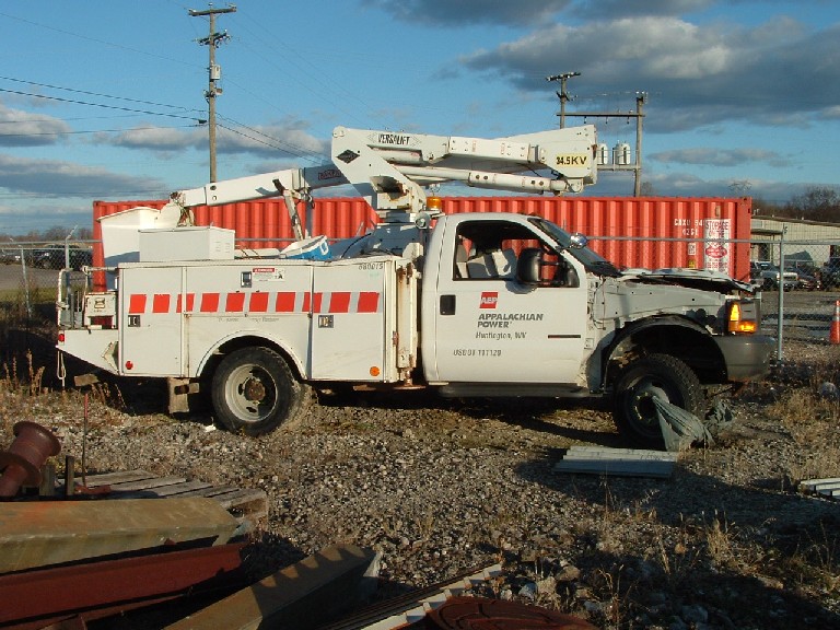 Wrecked Bucket truck