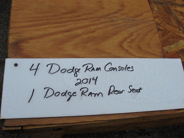2014 Dodge Ram Consoles 4 & Ram Rear Seat 1 (BX41)