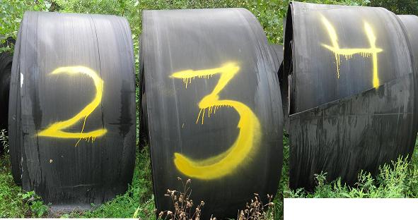 Flex Steel Conveyor Belt (42 inches, 3 rolls, 3050 feet) Lot C