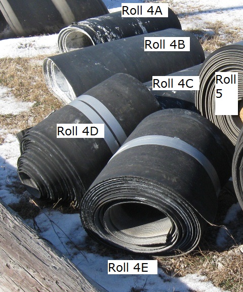 Fabric Conveyor Belt (6 rolls)  Roll 4A  4F