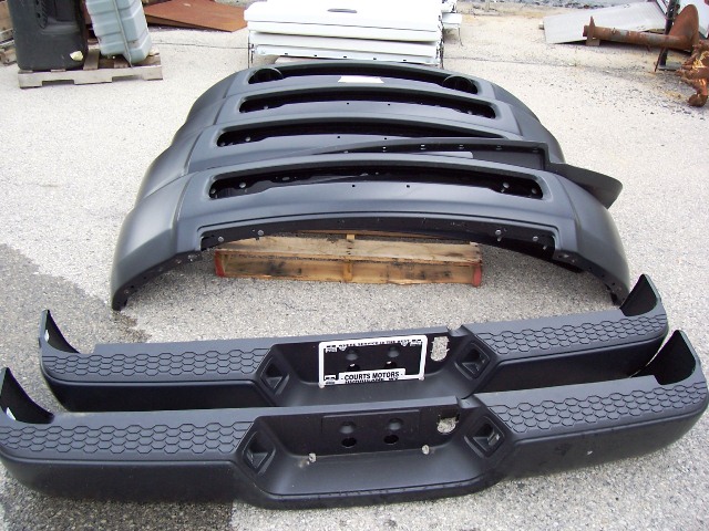 Ford & Dodge Tailgates (qty 3);  Dodge Front & Rear Bumper Assemblies (Qty 6)