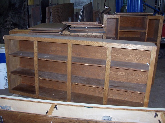 Wooden Cabinets and Shelving