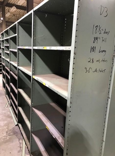 Metal Warehouse Shelving - Lot# D3
