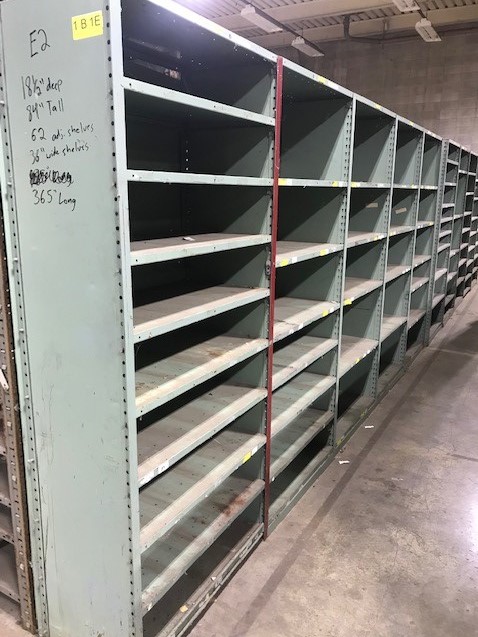 Metal Warehouse Shelving - Lot# E2