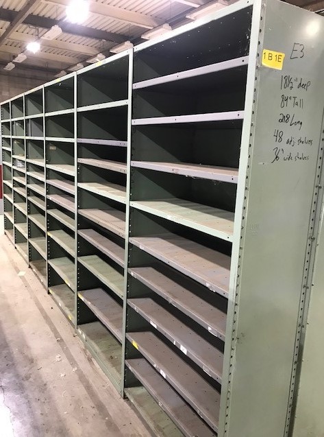 Metal Warehouse Shelving - Lot# E3