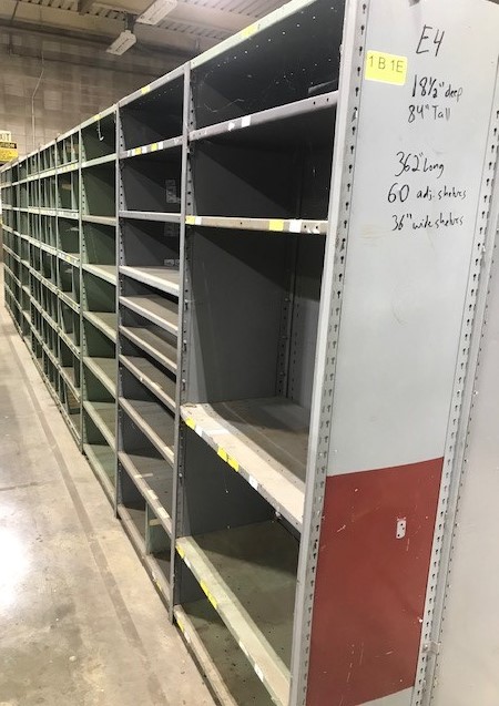 Metal Warehouse Shelving - Lot# E4