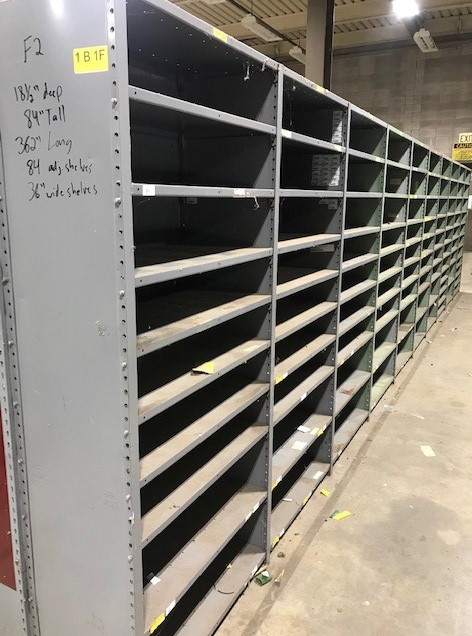 Metal Warehouse Shelving - Lot# F2