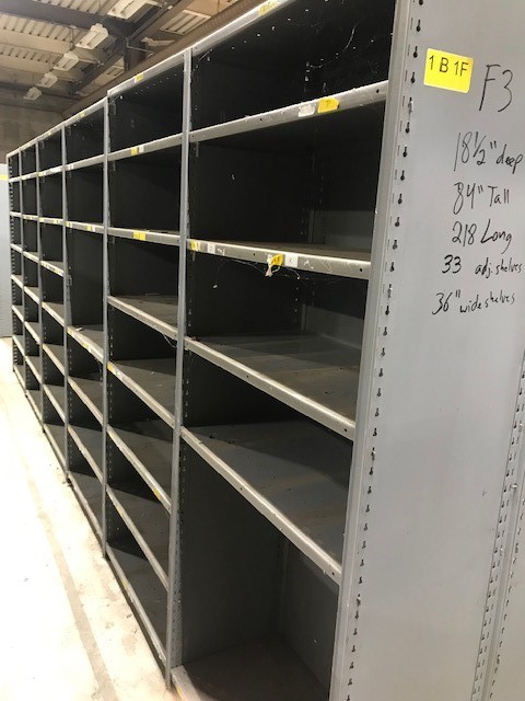 Metal Warehouse Shelving - Lot# F3