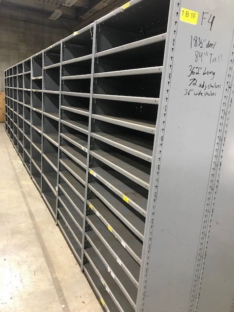 Metal Warehouse Shelving - Lot# F4