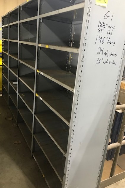 Metal Warehouse Shelving - Lot# G1