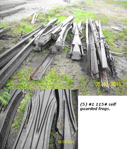 Rail Road Track Components: Self Guarded Frogs No. 1 ~ 115#