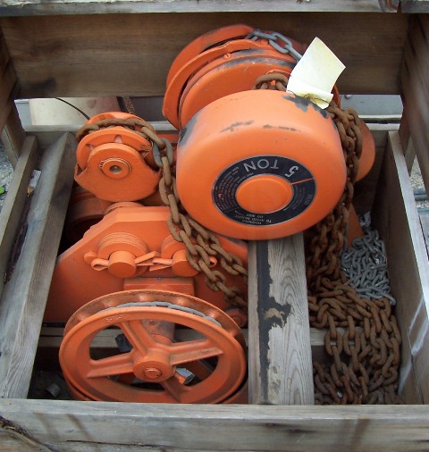 5 Ton Chain Fall Beam Trolley Hoist w/ Hand Chains