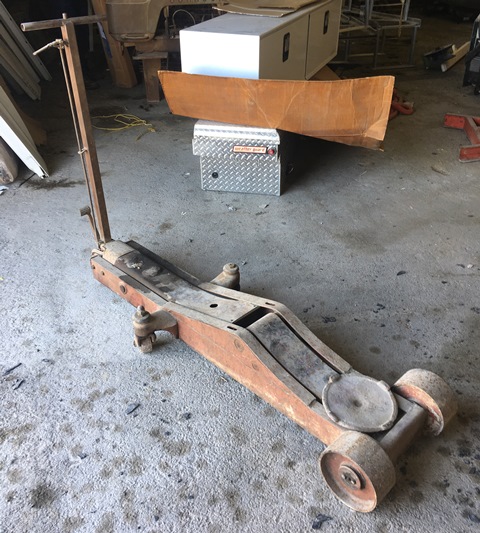 Brown Floor Jack - 10 Ton