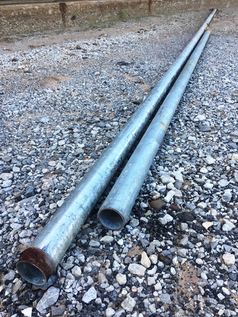 2 Inch Galvanized Pipe - Qty. 31 Ft