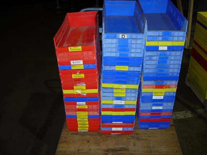 One (1) lot of 73 Plastic Storage Bins