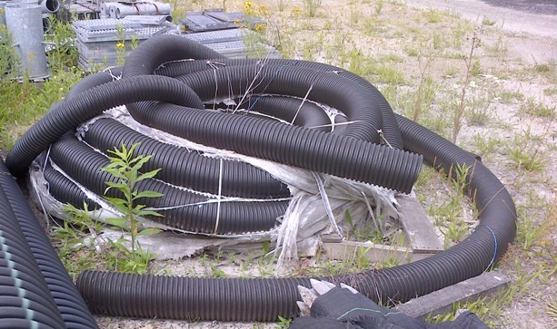 Black Plastic Flex Pipe Corrugated 6 in. Diameter