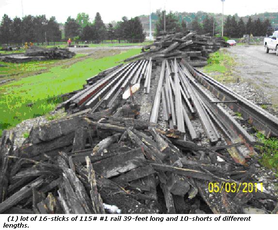 Rail Road Track Components: 115# Rail Misc Lengths