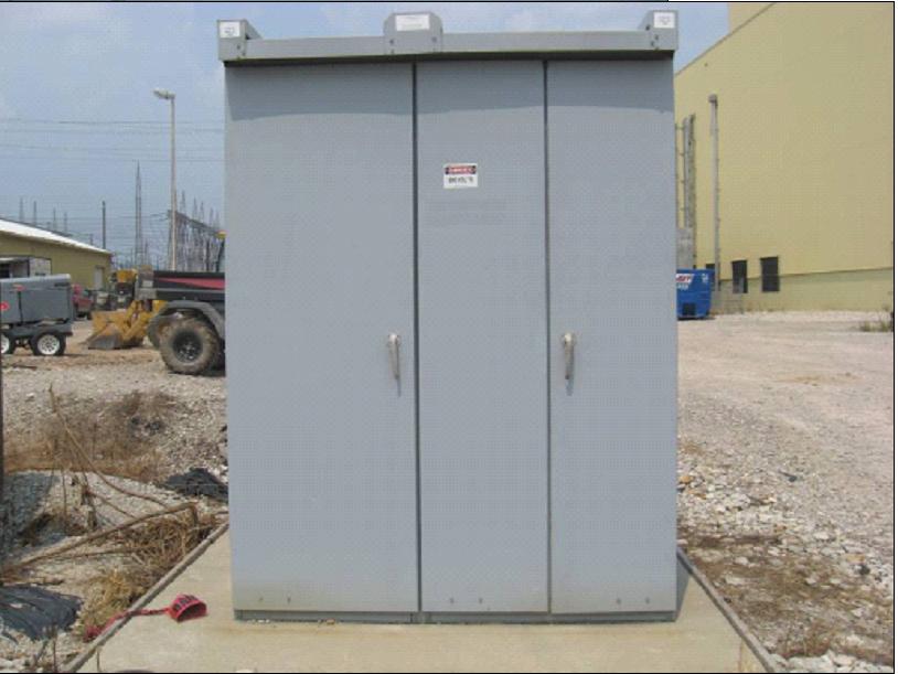 Switchgear: G.E. Outdoor  w/1500 Amp. GFI Main, 12-200 amp. & 2-400 amp. Branch breakers.