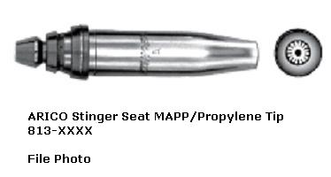 AIRCO Gas Cutting Tips (813-XXXX Stinger Seat MAPP/Propylene Tips)